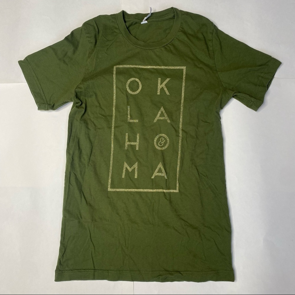 Oklahoma Sage Green Souvenir Shirt Soft 100% Cotton Tee